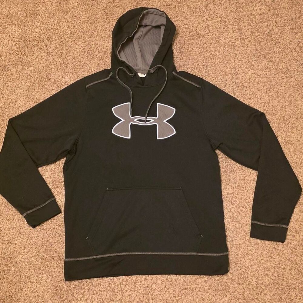 Under-armour Men's Black and Grey Hoodie
